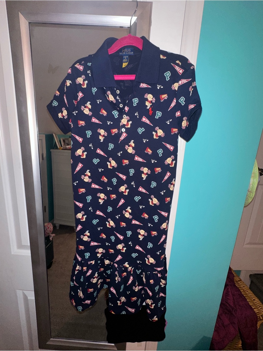 Polo by Ralph Lauren Navy Polo Dress with Cheerful Print